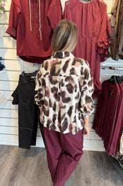 BCElisa Blus Mönster Brown/Rose