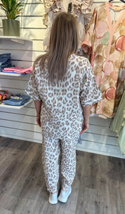 BCMelina Linnetopp Leopard Nougat