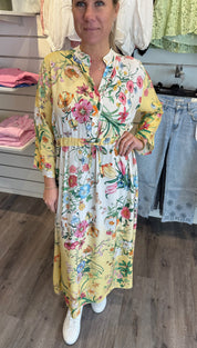 Bettan- Klänning - Blommor- Gul