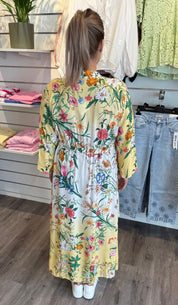 Bettan- Klänning - Blommor- Gul