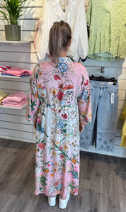 Bettan- Klänning - Blommor- Rosa