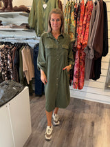Solene Manchester Skjortklänning Khaki