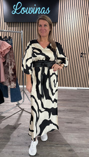Cicely Dress- Champagne/Svart