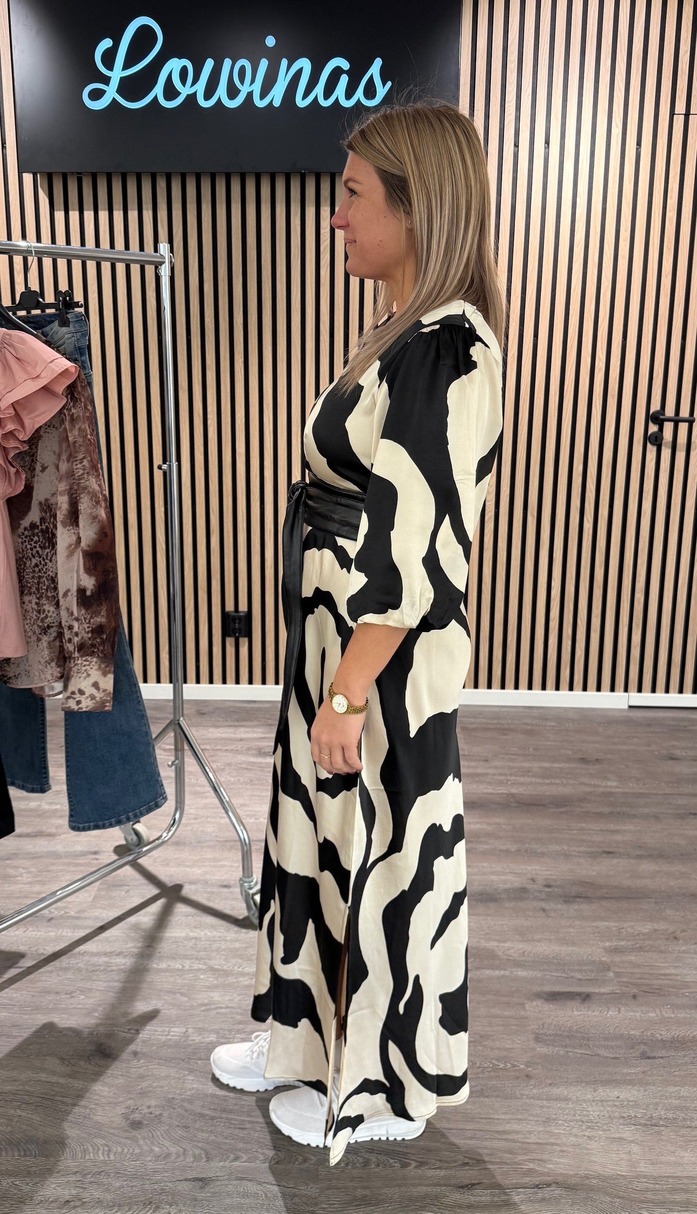 Cicely Dress- Champagne/Svart
