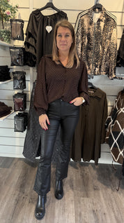Carina Blus Glitter Choco