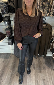 Carina Blus Glitter Choco