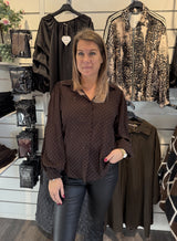Carina Blus Glitter Choco
