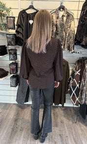 Carina Blus Glitter Choco