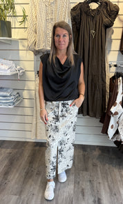 Cattis Topp Satin Svart
