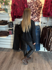 Carrie stickad tröja Svart