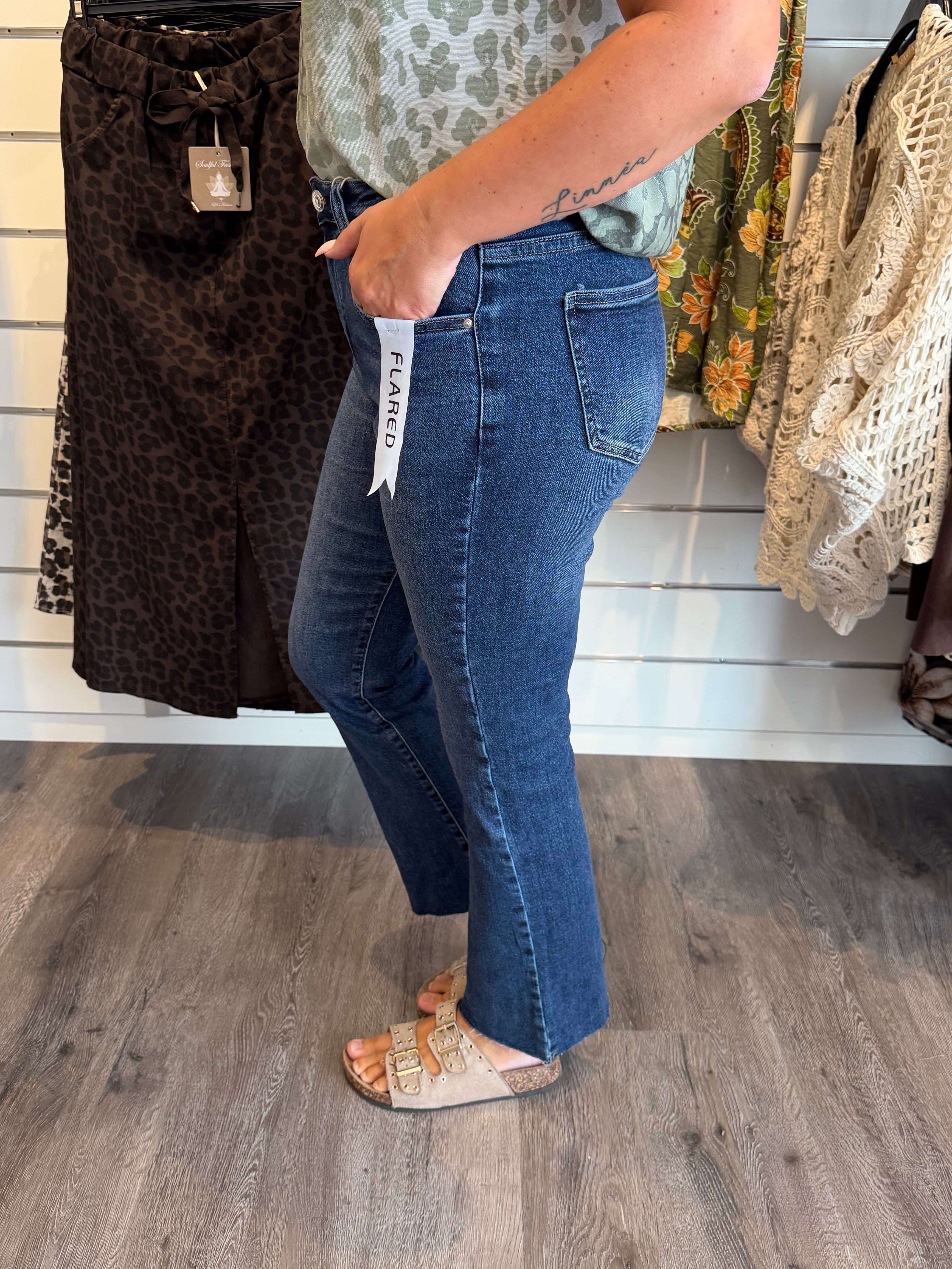 Jenna Jeans Flare Mörkdenim  Y6306Q