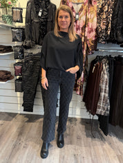 Foly Jeans Glitter wideleg FR621 Grå