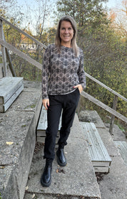 Elissa Topp Mönster Svart