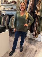Melina Topp Spets Khaki