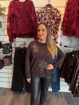 Carrie stickad tröja Choco