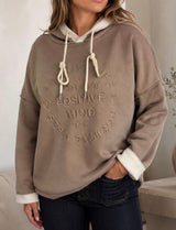 Jenny- Tröja med luva Taupe