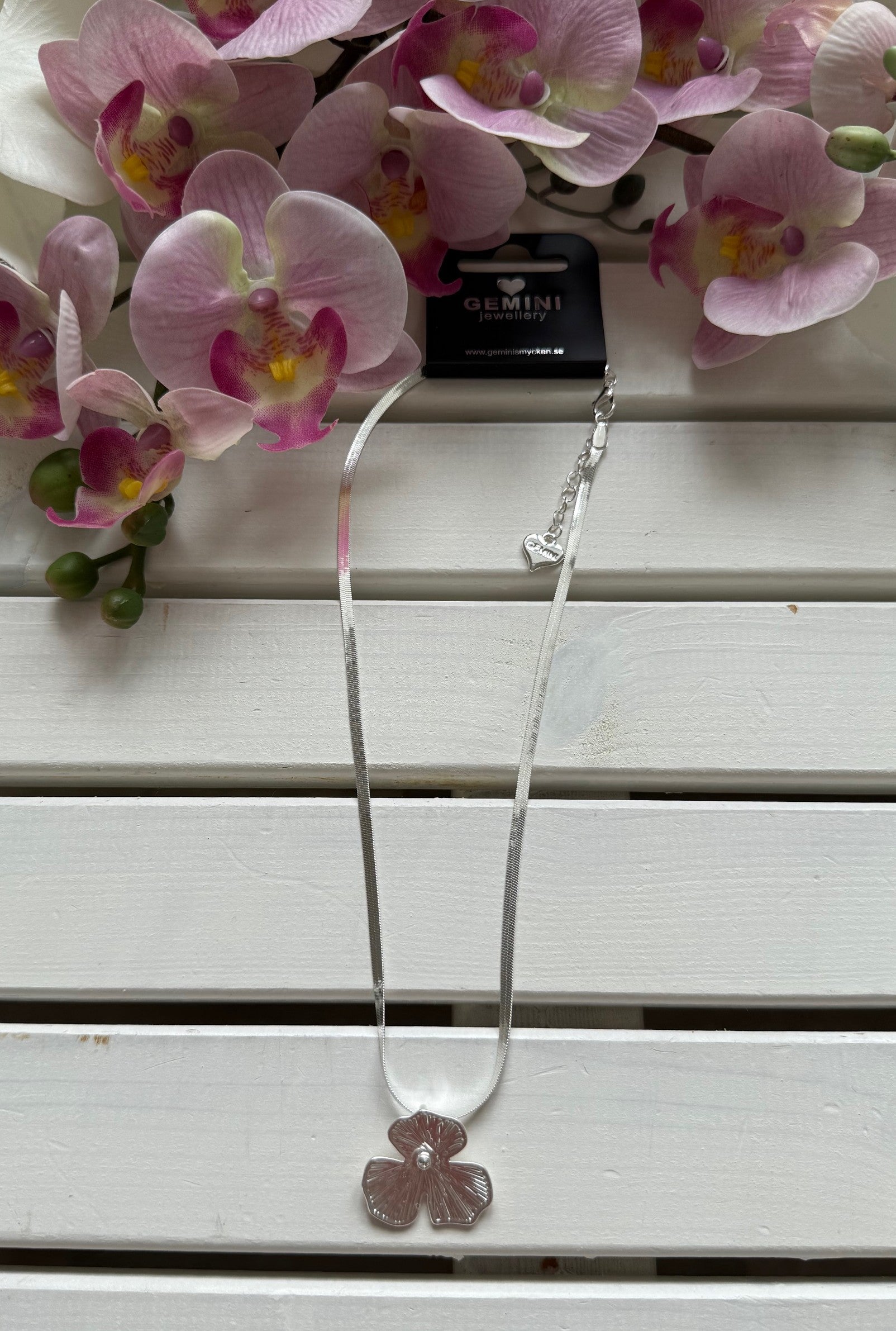 Gemini Halsband Blomma Silver A258-25 Col02