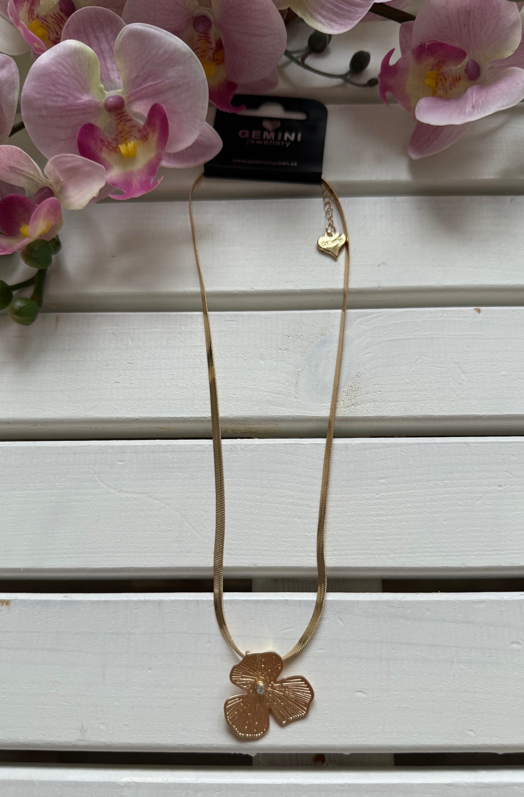 Gemini Halsband Blomma Guld A258-25 Col15