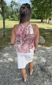 Havanna Topp Mönster Rosa/Beige
