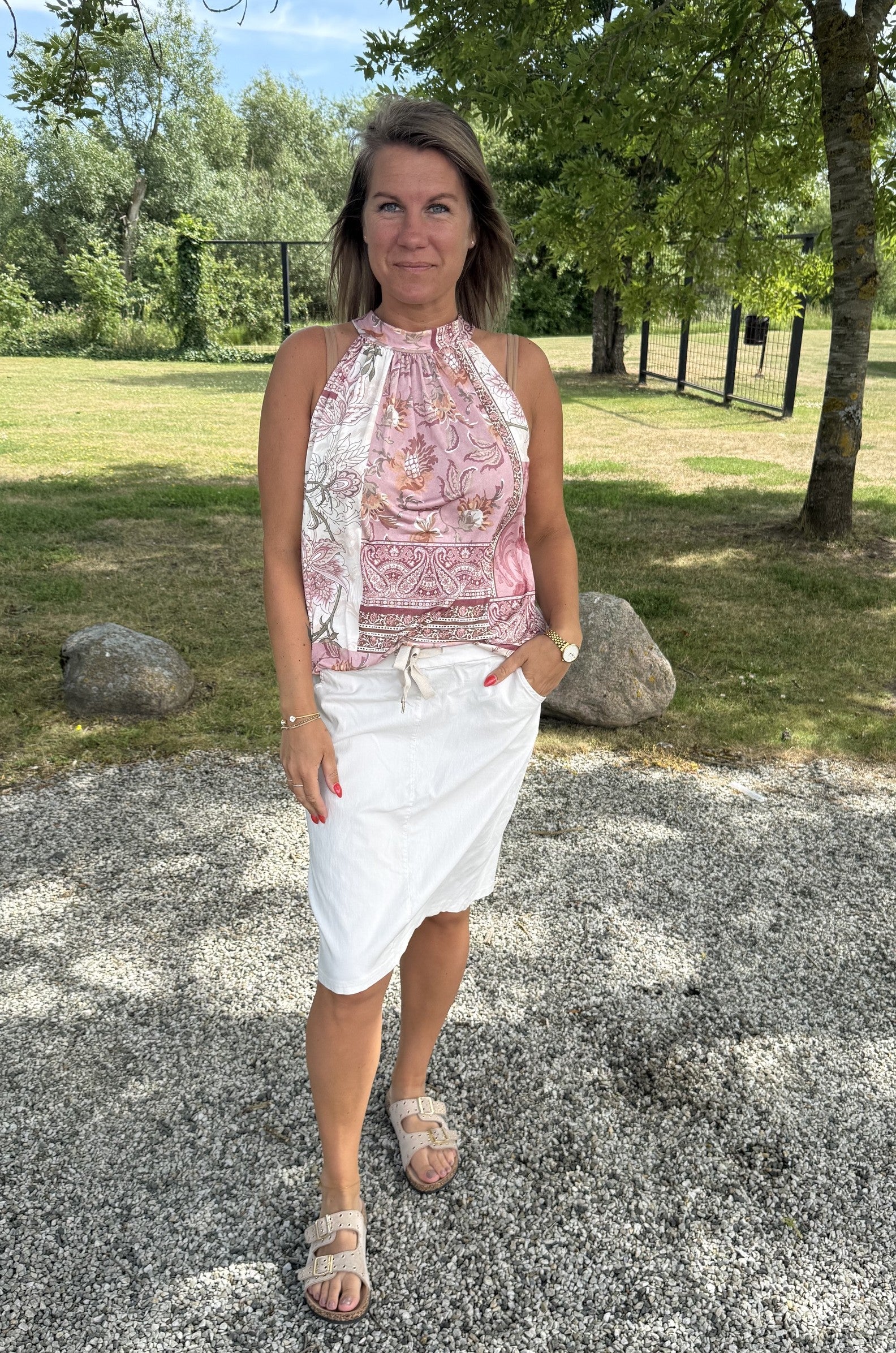 Havanna Topp Mönster Rosa/Beige