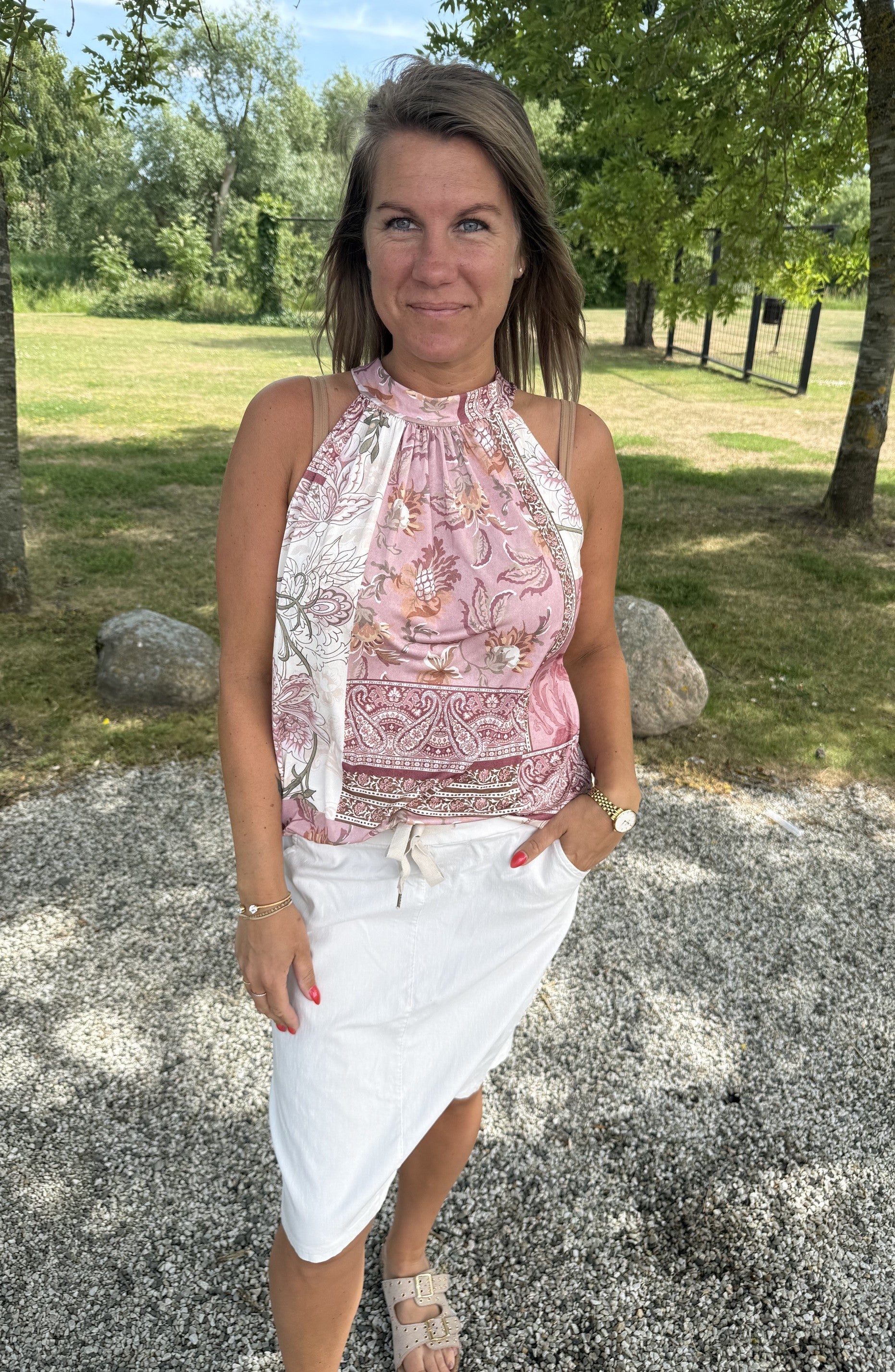 Havanna Topp Mönster Rosa/Beige