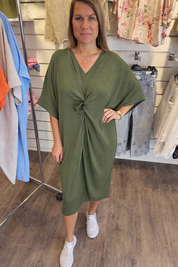 Vivvi - Tunika med Knyt - Khaki