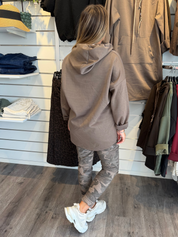 Milo Tröja med luva Taupe