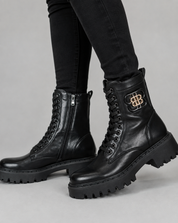 Boots med detalj Svart