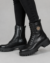 Boots med detalj Svart