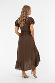 Jane Dress-  Coffee Brown
