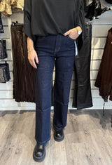 Foly Jeans Glitter wideleg Y6800ZT Mörk denim