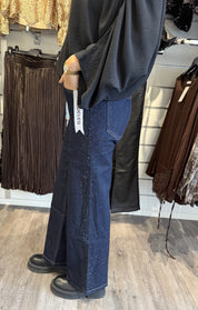 Foly Jeans Glitter wideleg Y6800ZT Mörk denim