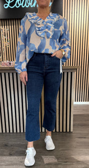 Jenna - Jeans - Flare - Mörk denim - Nyhet
