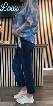 Jenna - Jeans - Flare - Mörk denim - Nyhet