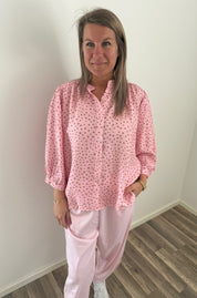Jordan blus Prickig Rosa