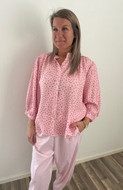 Jordan blus Prickig Rosa