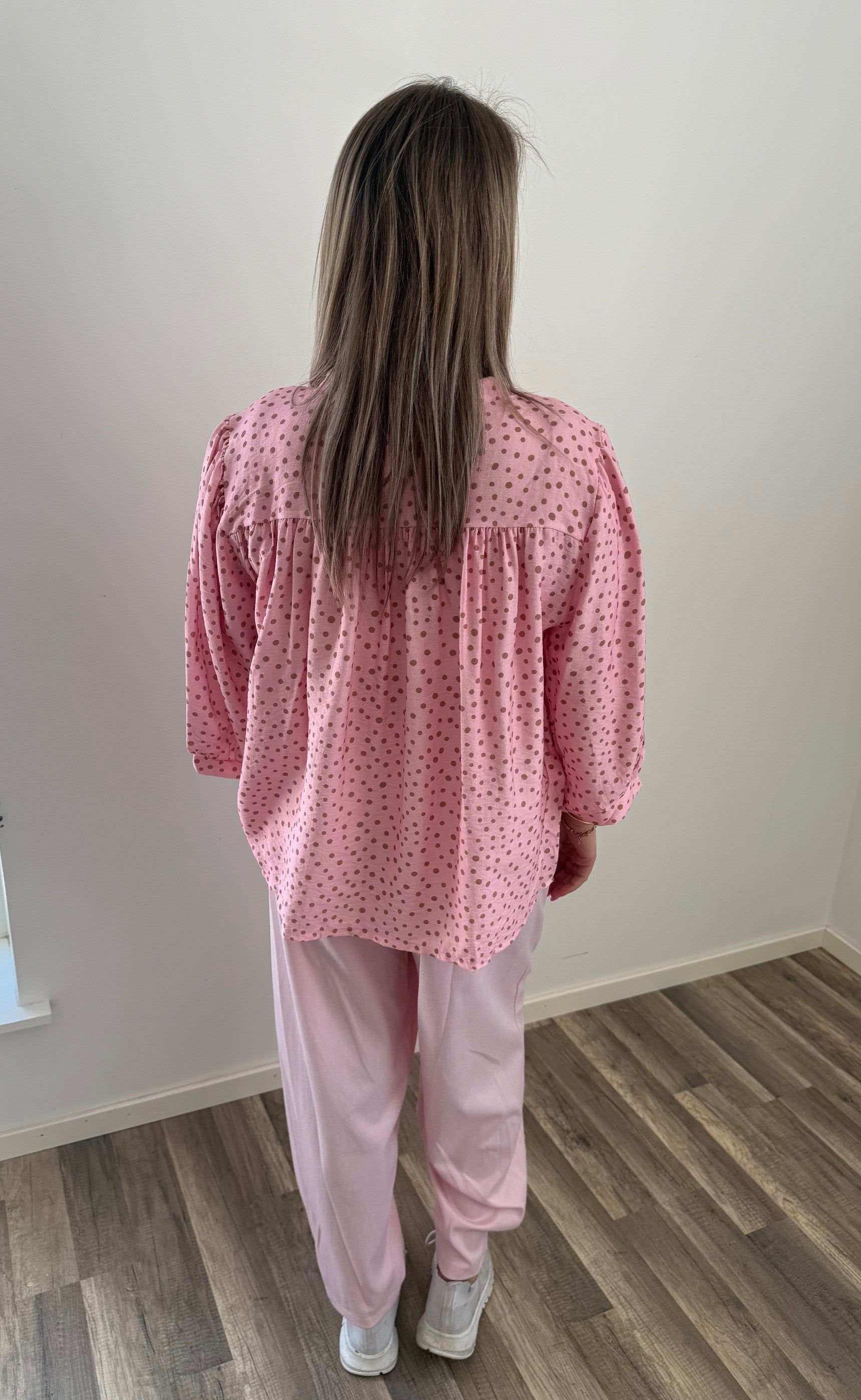 Jordan blus Prickig Rosa