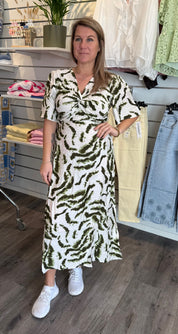 Kate - Klänning - Mönster- Khaki - Nyhet