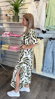 Kate - Klänning - Mönster- Khaki - Nyhet