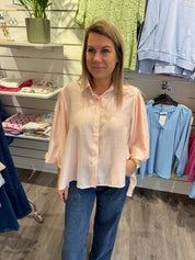 Kerstin - Blus med ballongarm - Rosa