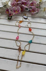 Gemini Halsband Stenar Guld/Multi HL937-26 Col10