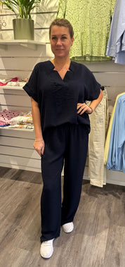 Lilly - Byxa med resår - Navy