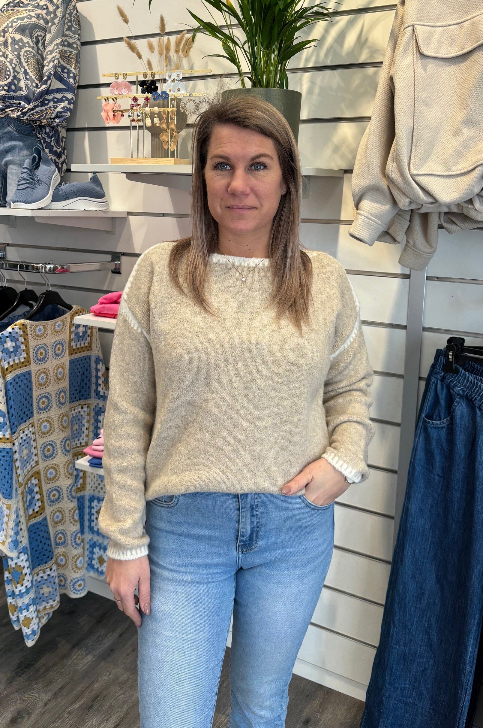 Linette - Tröja- Beige