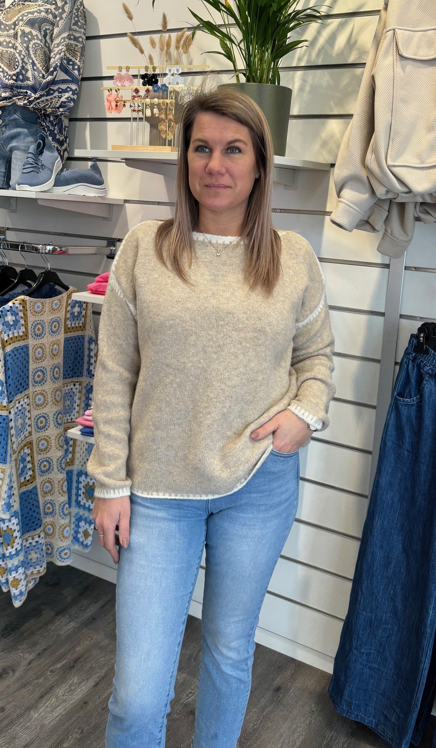 Linette - Tröja- Beige