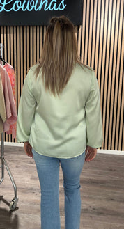 Lodisa - Blus - Volang - Ljusgrön