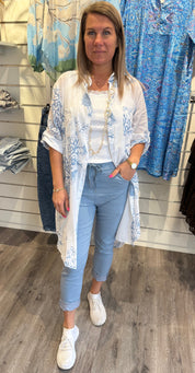 Lorina  Bomullsskjorta Denim