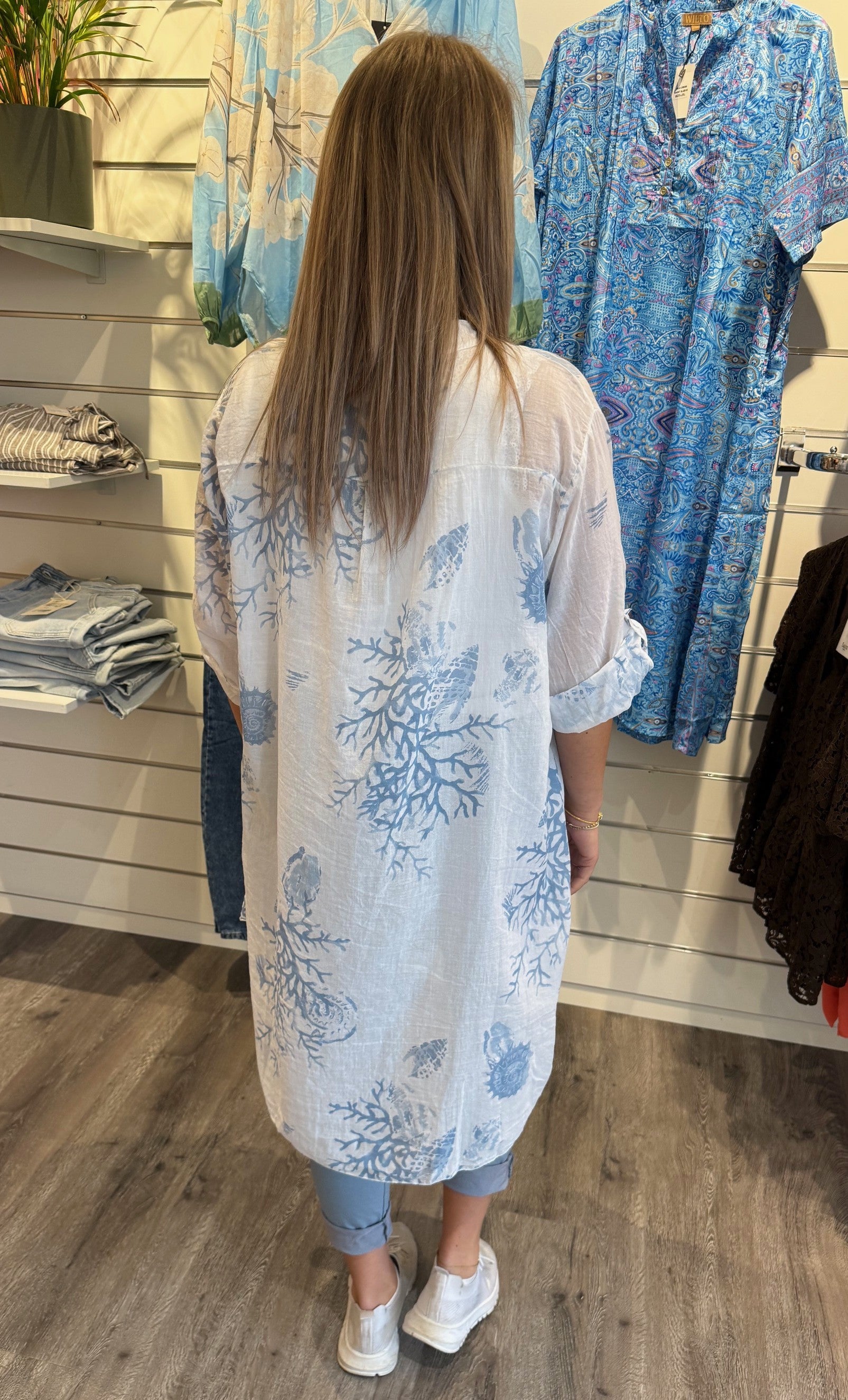 Lorina  Bomullsskjorta Denim