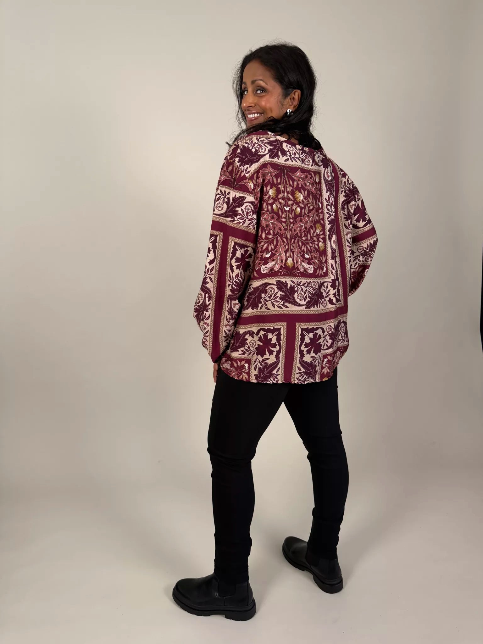 Lovisa blus blad Bordo