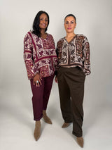 Lovisa blus blad Bordo
