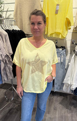 Maja- Tshirt - Stjärna - Gul